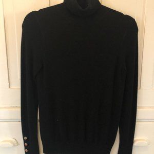 ZARA High Collar Knit Sweater Turtleneck Black